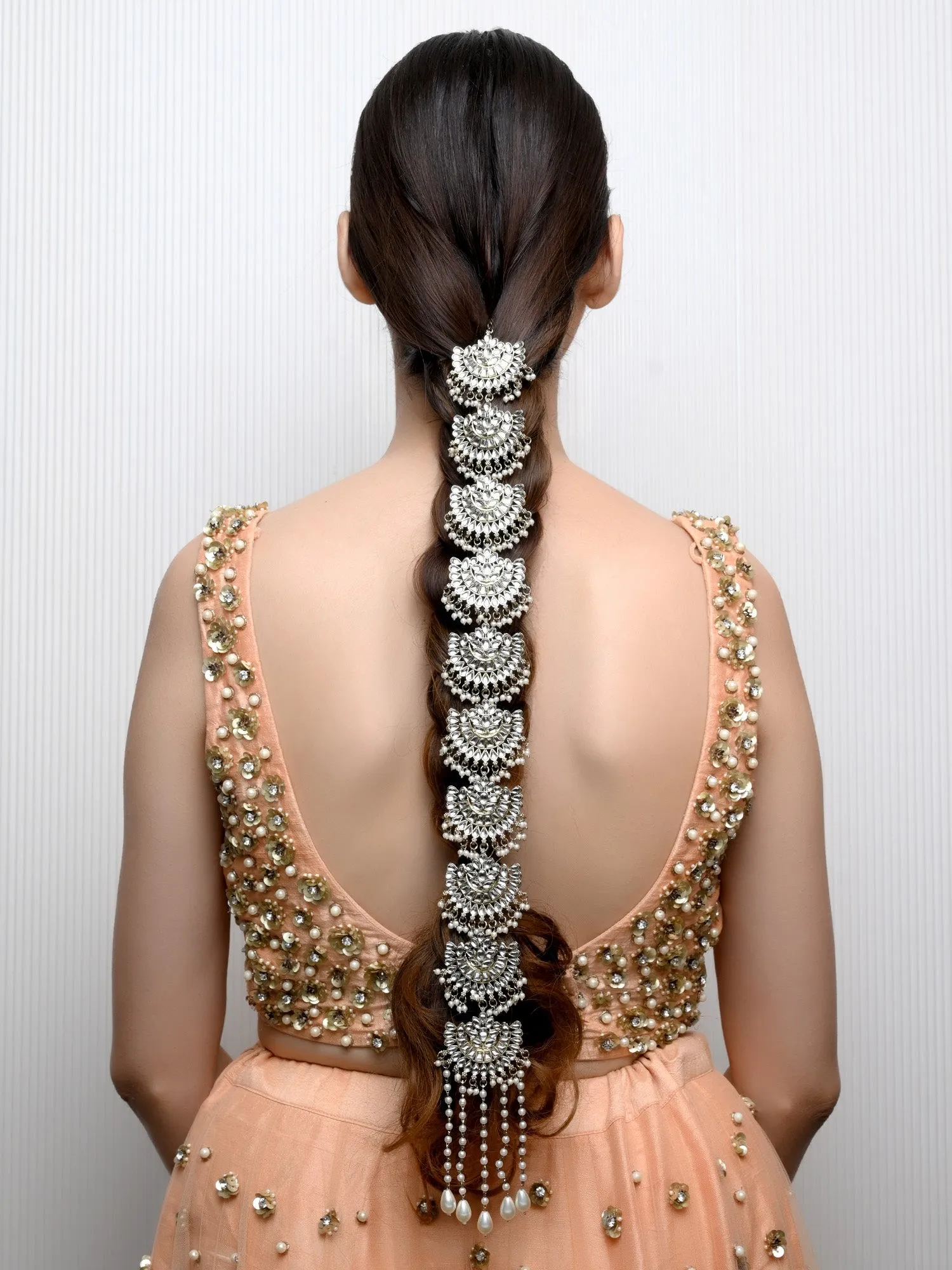 Ayura Ceam Braid Accessories In Kundan