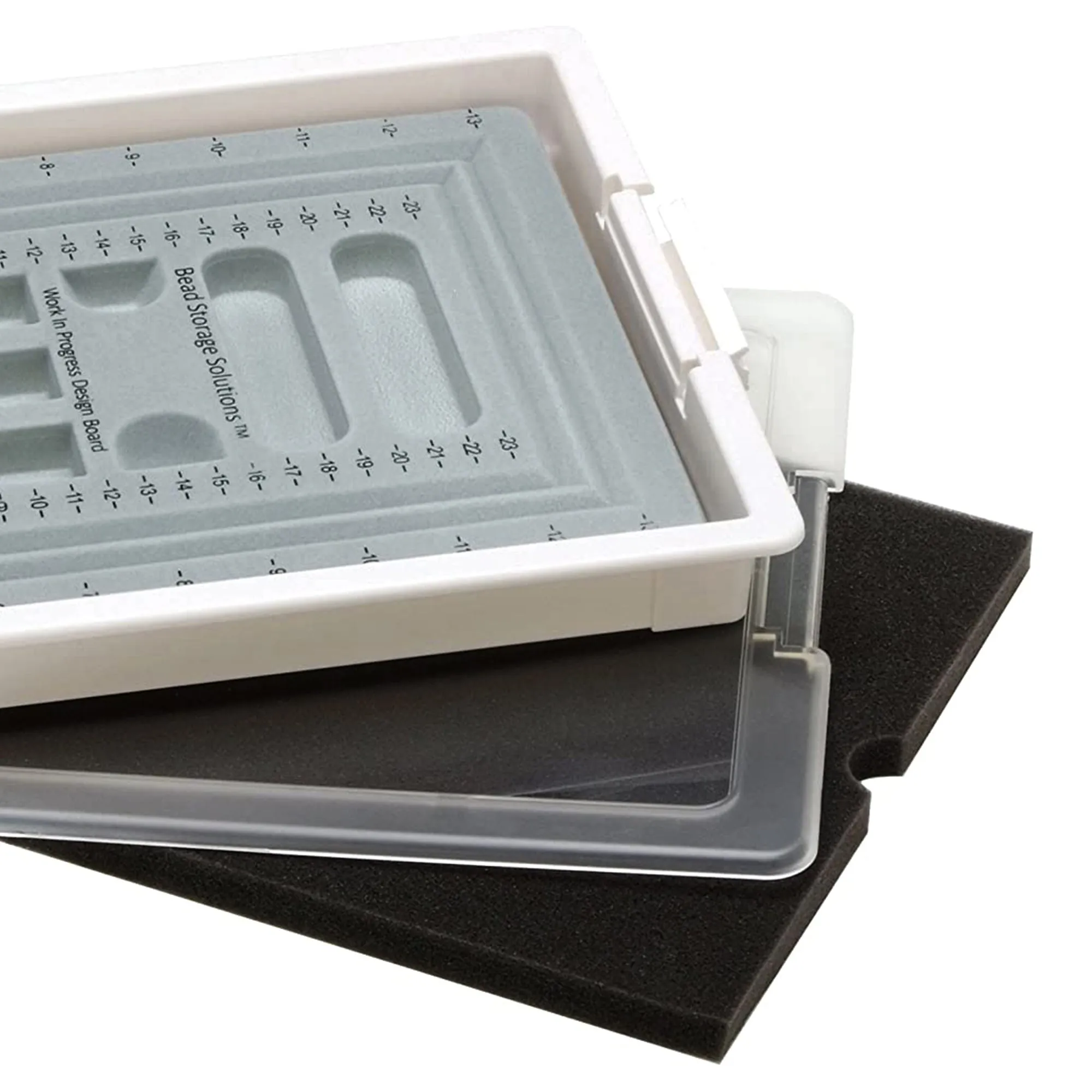 Bead Storage Solutions 4 Pc Work in Progress Bead Storage Tray, White (Open Box)