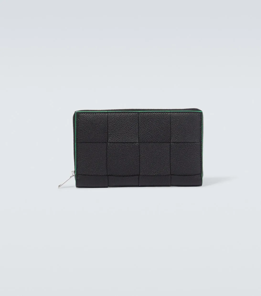 Bottega Veneta intecciato leather wallet, black