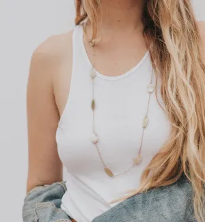 DHAVALA NECKLACE - PEARL COIN