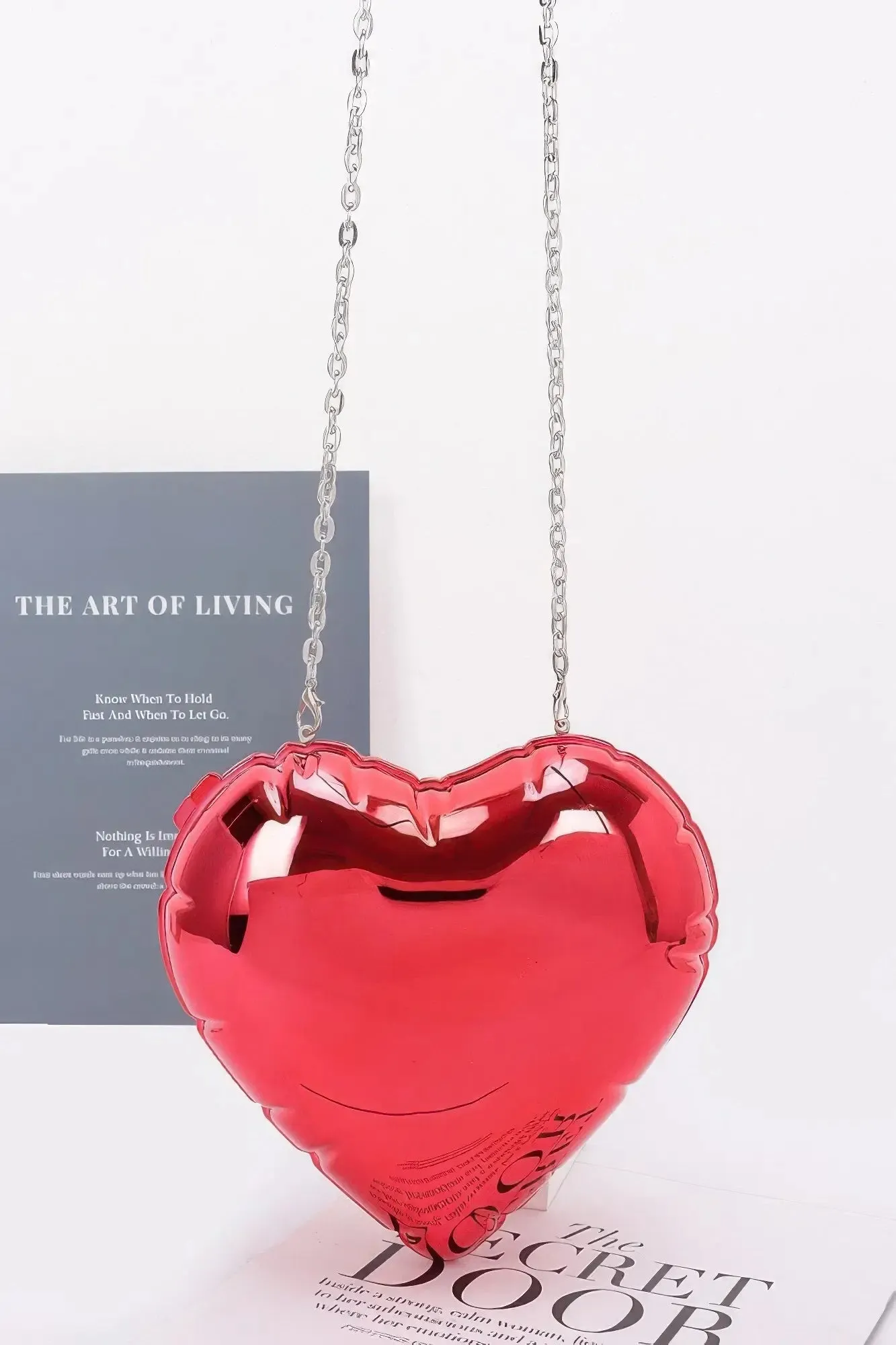 Heart-Shaped Acrylic Case Bag – Bold, Stylish & Playful