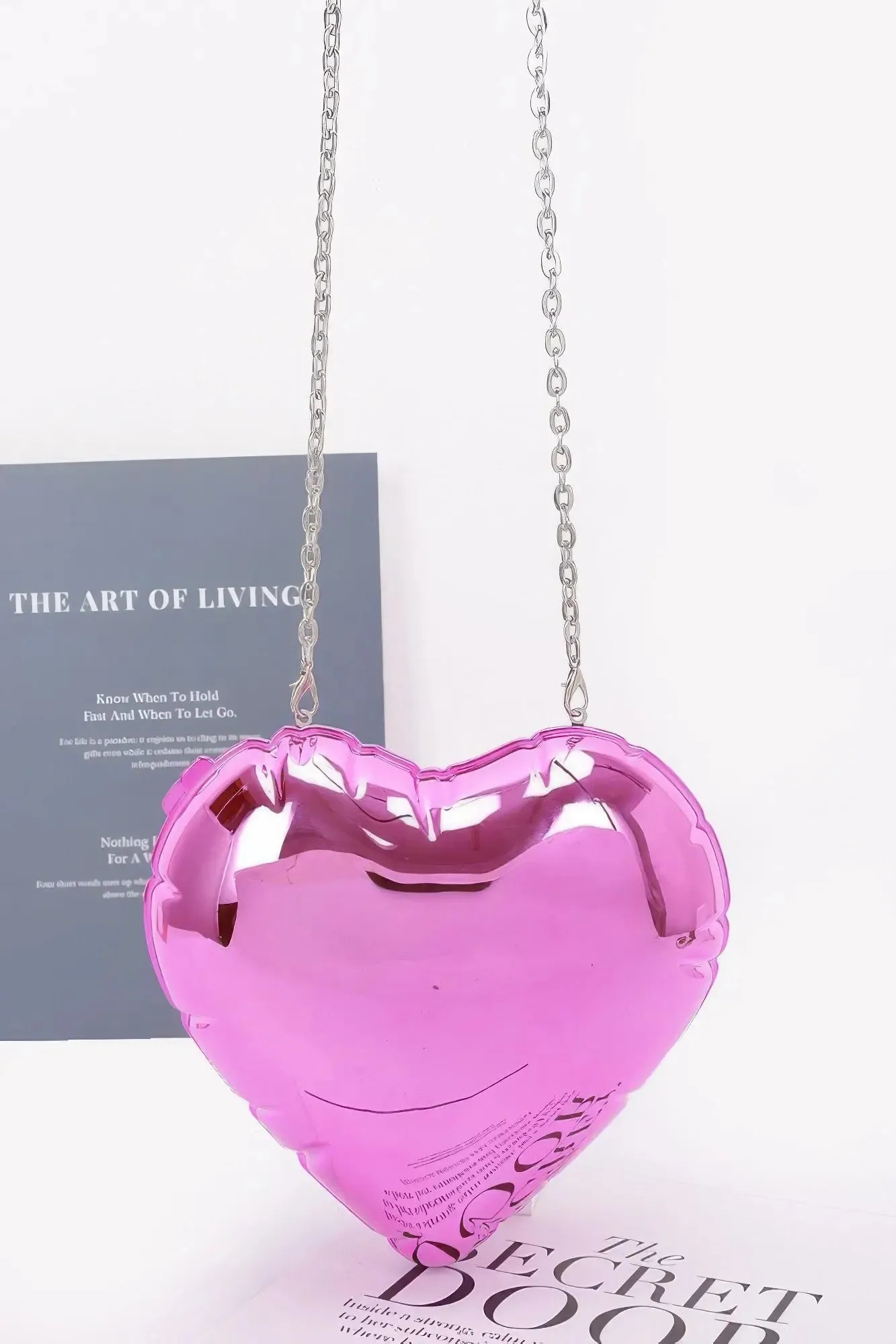 Heart-Shaped Acrylic Case Bag – Bold, Stylish & Playful