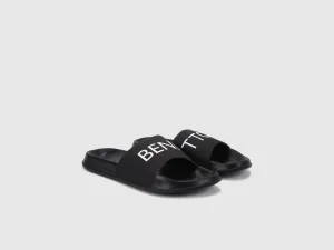 Men Brand Logo Printed Slippers