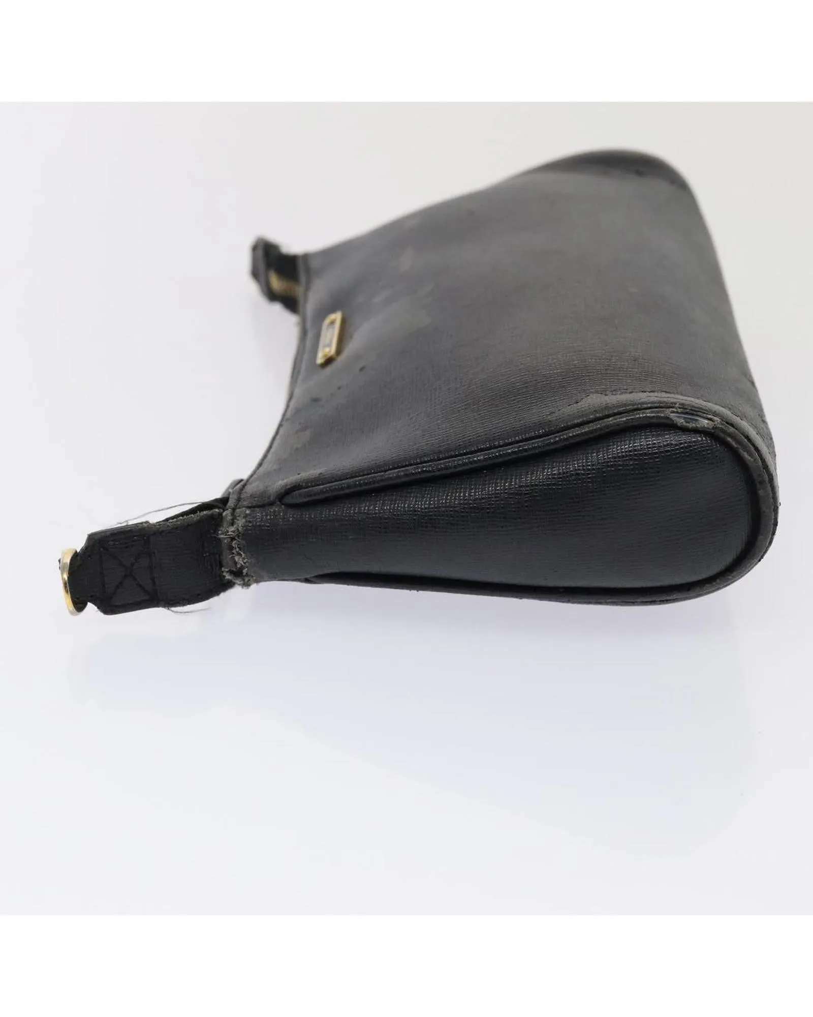 Navy Leather Shoulder Bag with Adjustable Strap