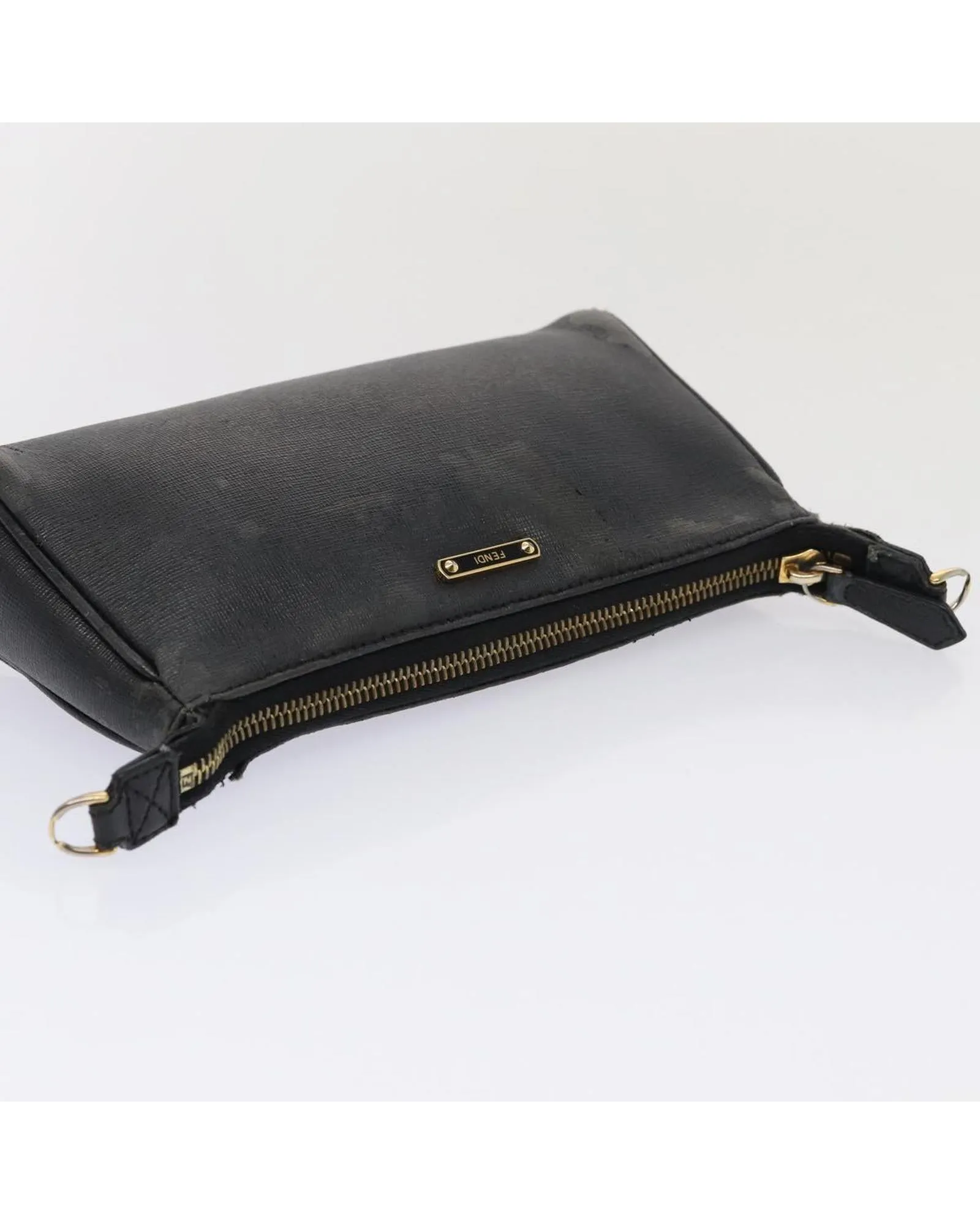Navy Leather Shoulder Bag with Adjustable Strap