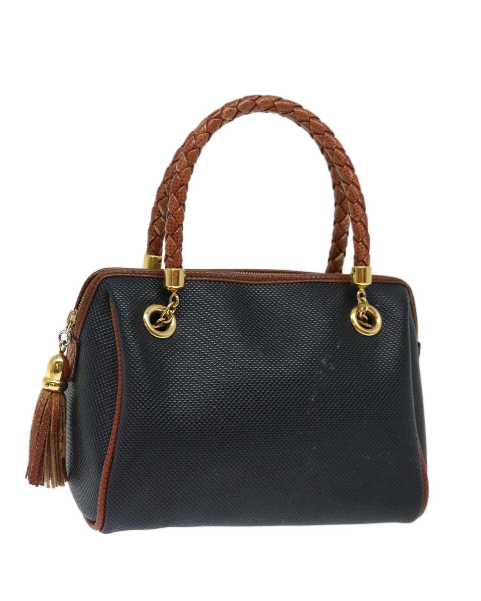 Navy PVC Leather Hand Bag