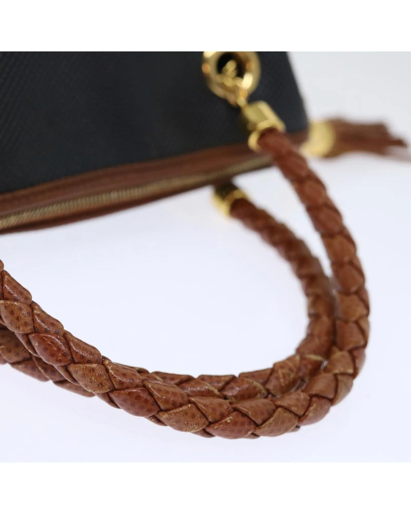 Navy PVC Leather Hand Bag