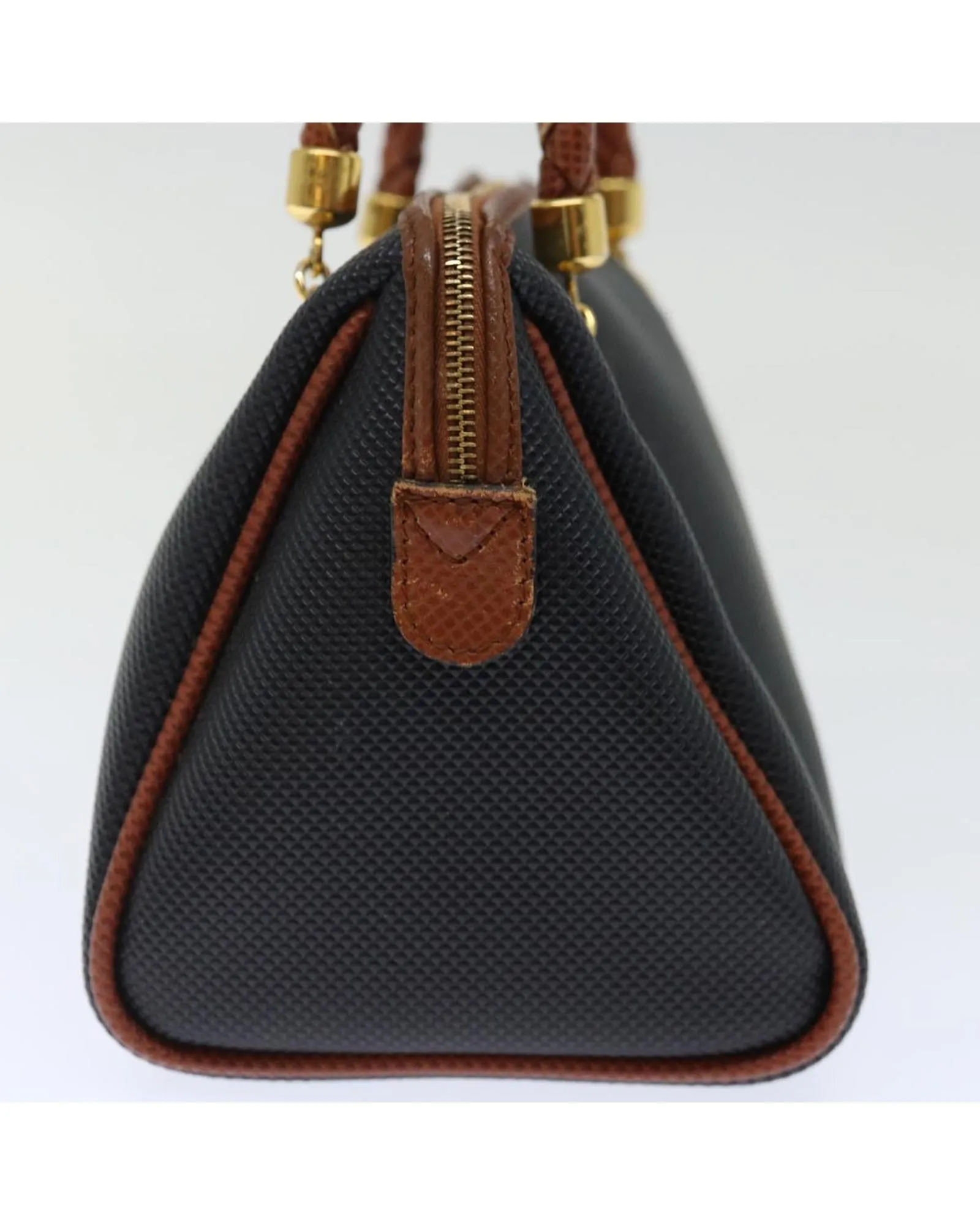 Navy PVC Leather Hand Bag