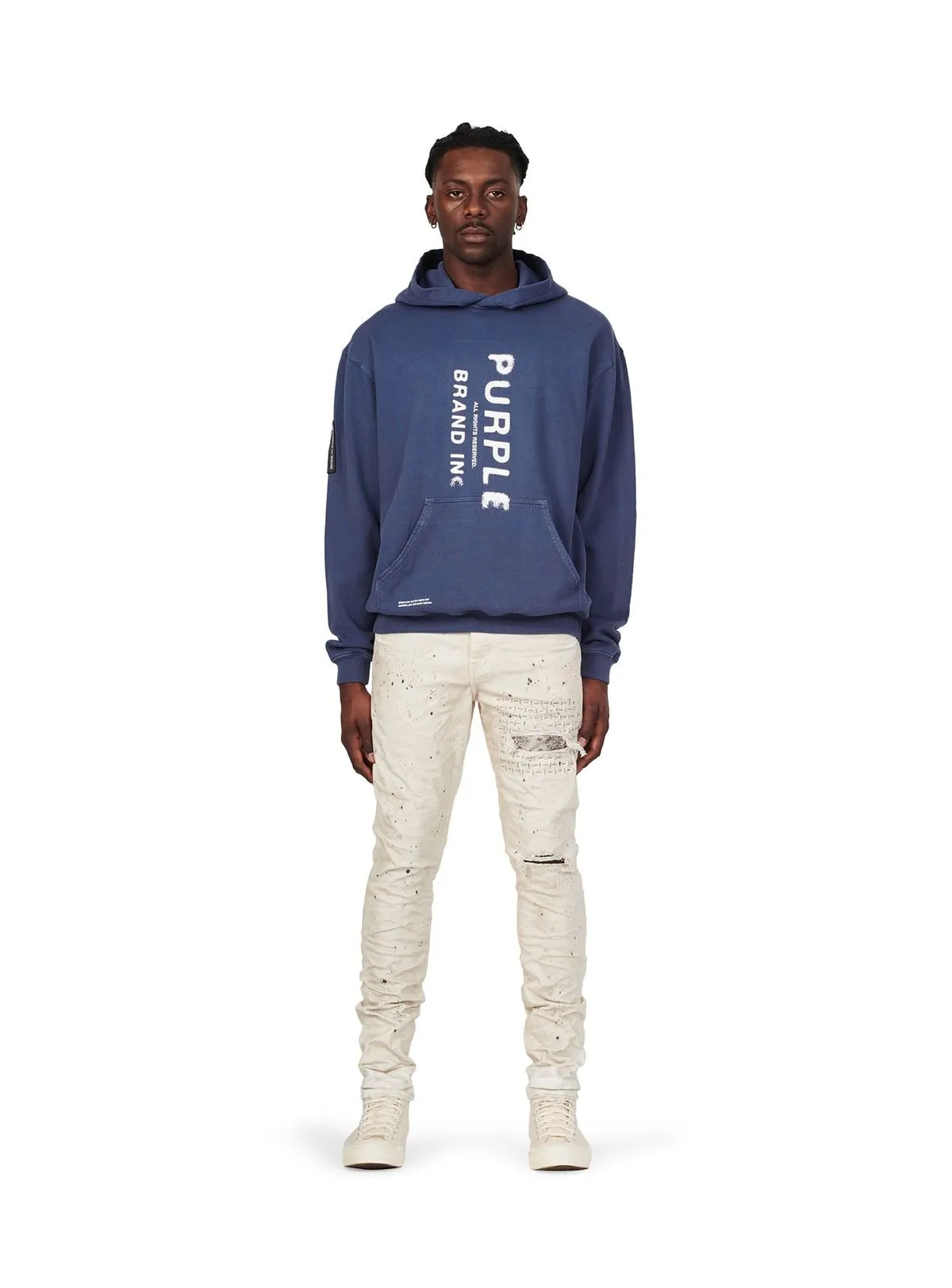 Purple Brand Hoodie - Blue - P404