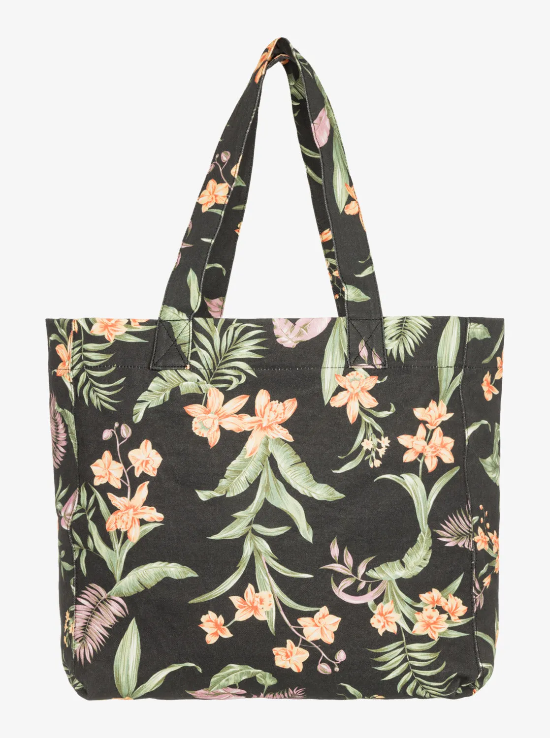 Roxy Women's Anti Bad Vibes Large Tote Bag Anthracite Island Escape ERJBT03406_KVJ3