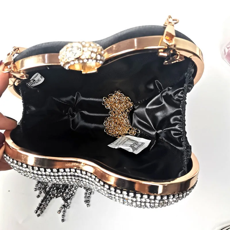Samantha  Handtasche mit Quasten und eingelegtem Diamant