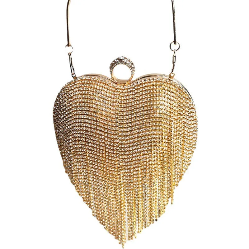 Samantha  Handtasche mit Quasten und eingelegtem Diamant