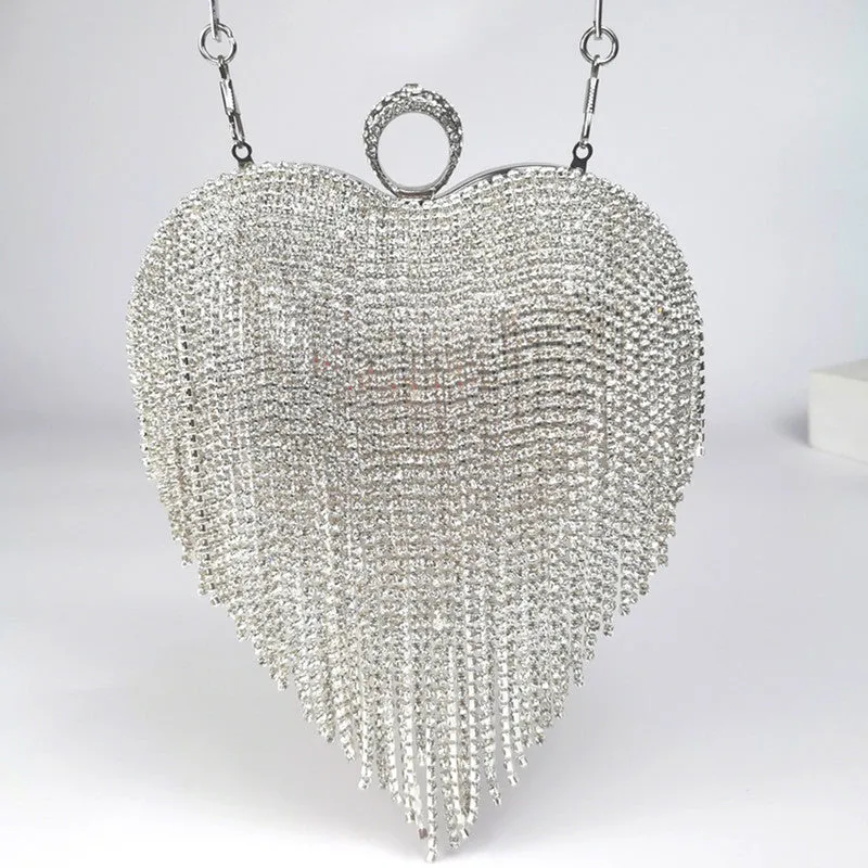 Samantha  Handtasche mit Quasten und eingelegtem Diamant