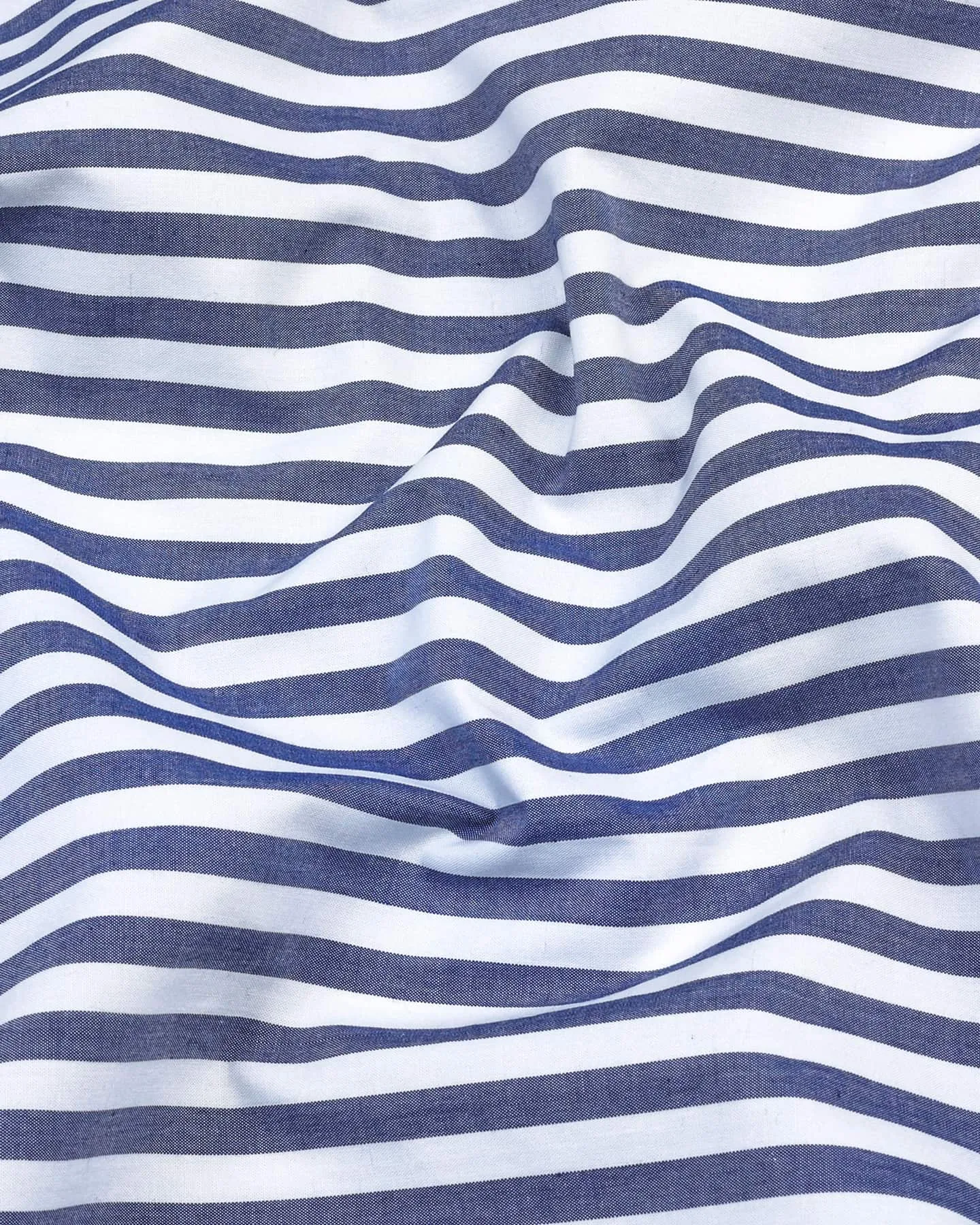 Sheldon Smoke Gray With White Stripe Cotton Shirt