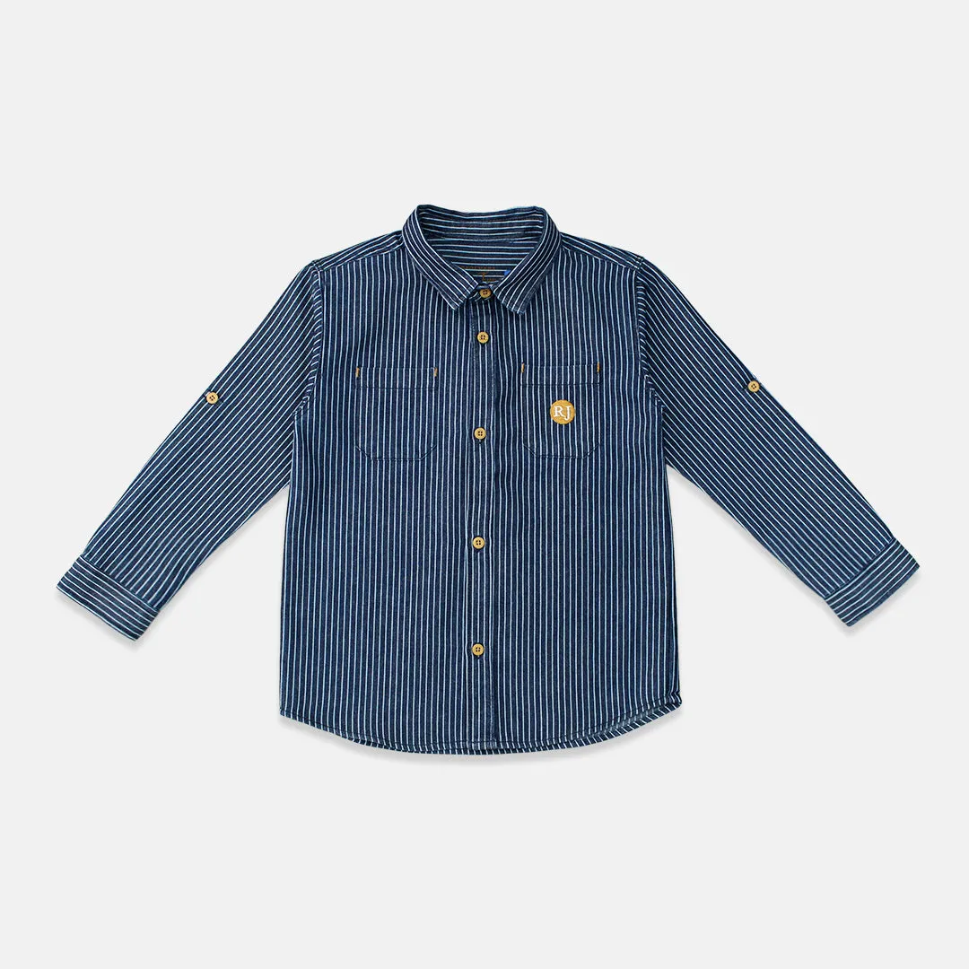 Shirt/ Kemeja Anak Laki/ Rodeo Junior Denim Stripe Shirt