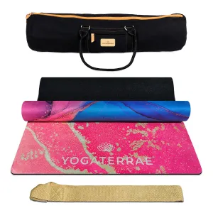 TAPIS DE YOGA SUD ET CAOUTCHOUC NATUREL ARAVINDA AVEC SAC