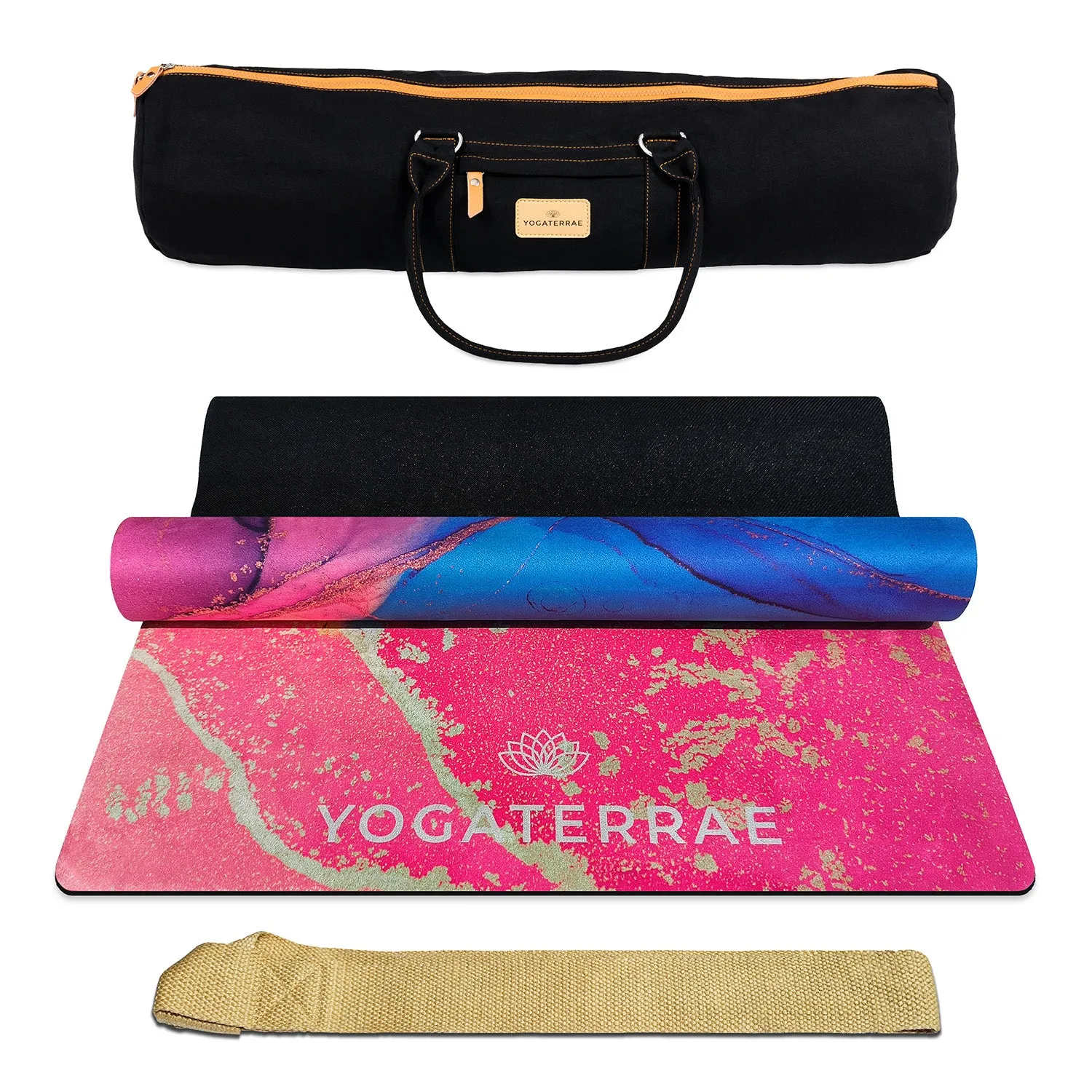 TAPIS DE YOGA SUD ET CAOUTCHOUC NATUREL ARAVINDA AVEC SAC