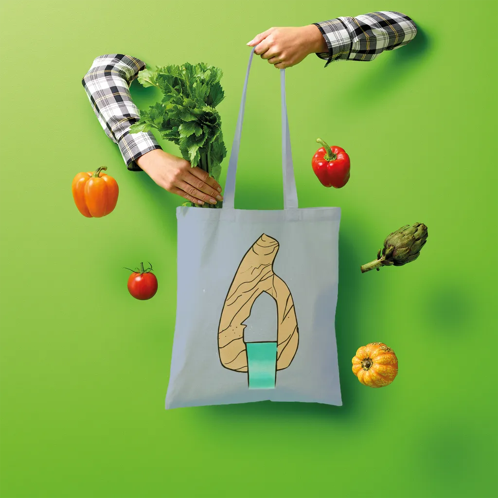 Yellow Rock with Water Shopper Tote Bag