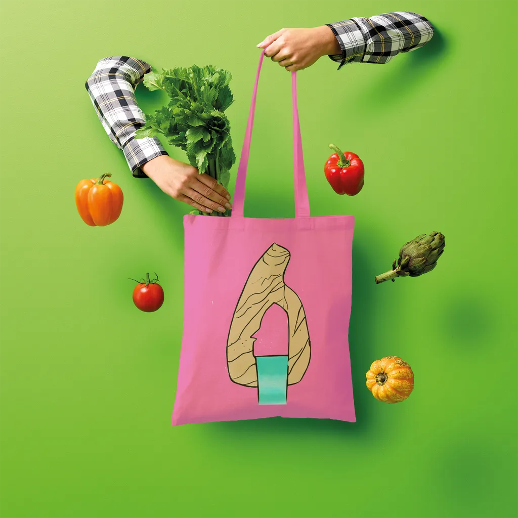 Yellow Rock with Water Shopper Tote Bag