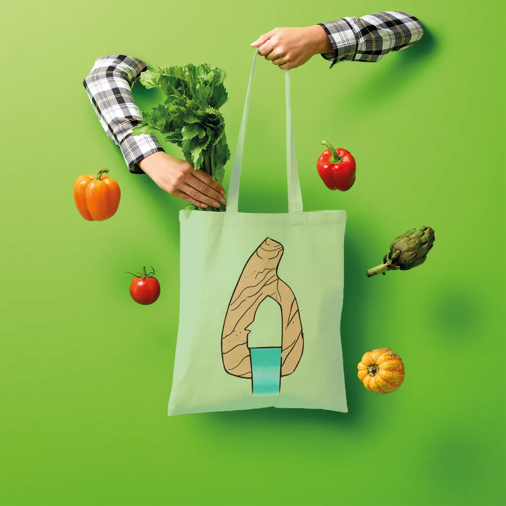 Yellow Rock with Water Shopper Tote Bag
