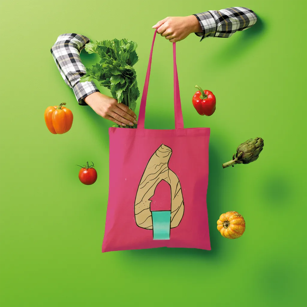 Yellow Rock with Water Shopper Tote Bag