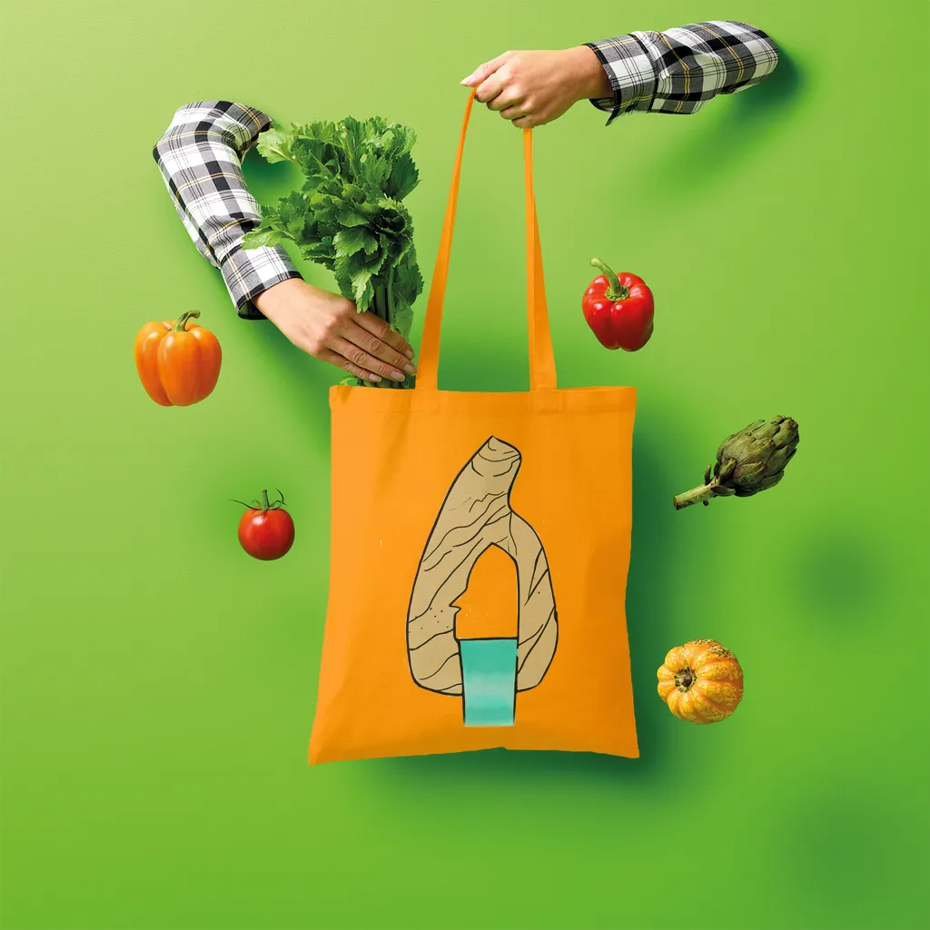 Yellow Rock with Water Shopper Tote Bag