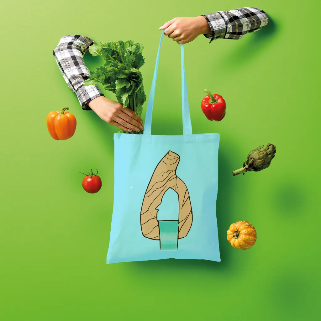 Yellow Rock with Water Shopper Tote Bag