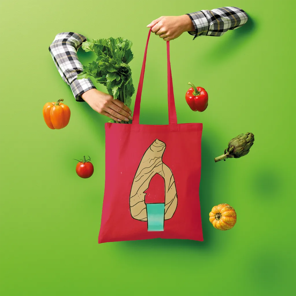 Yellow Rock with Water Shopper Tote Bag