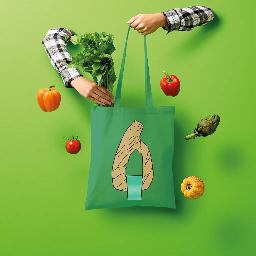 Yellow Rock with Water Shopper Tote Bag