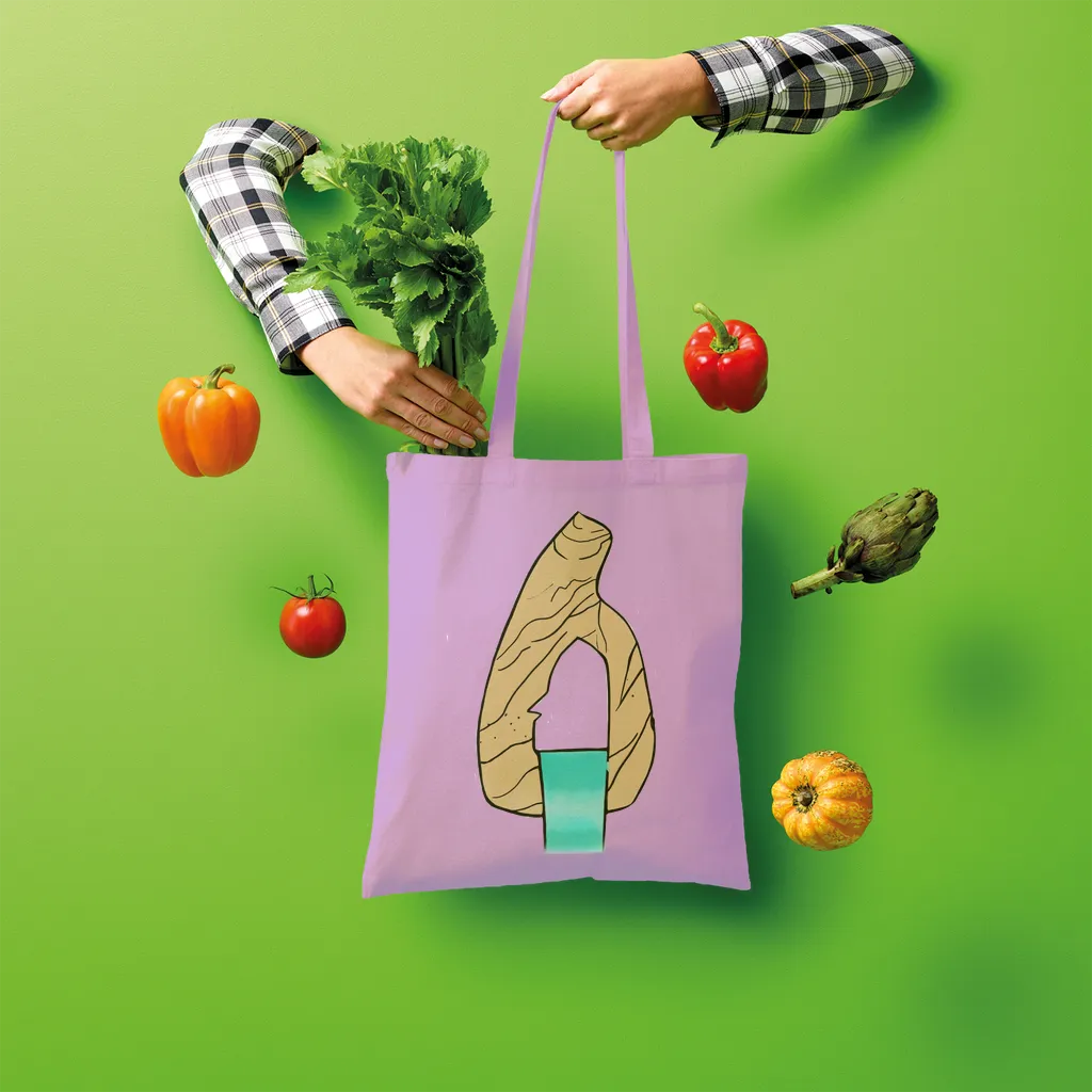 Yellow Rock with Water Shopper Tote Bag