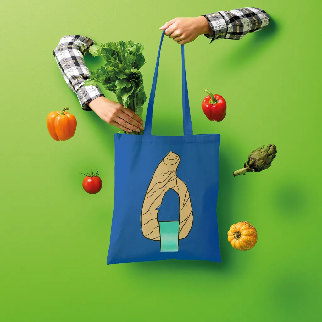 Yellow Rock with Water Shopper Tote Bag