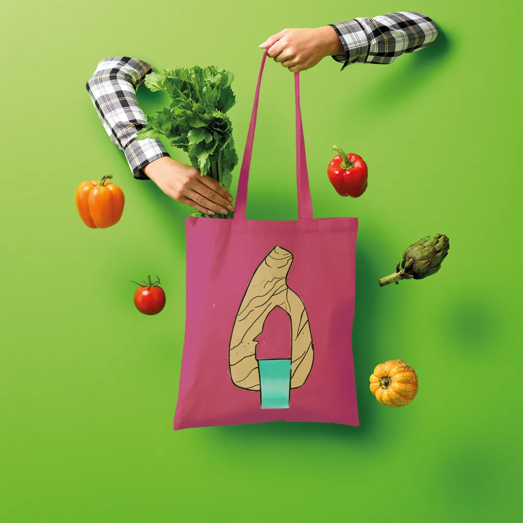 Yellow Rock with Water Shopper Tote Bag