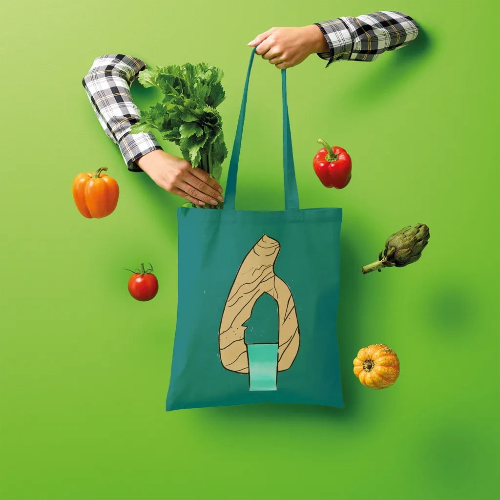 Yellow Rock with Water Shopper Tote Bag