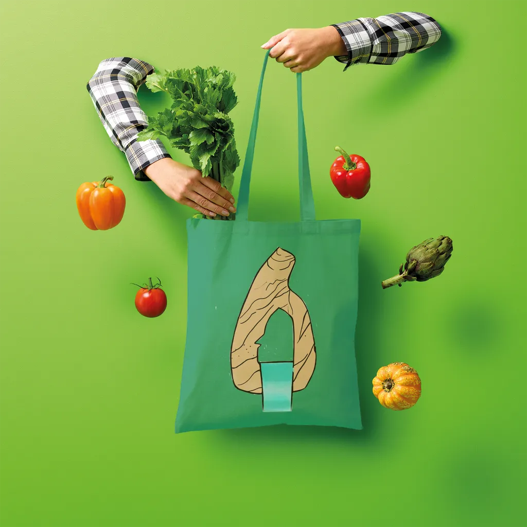 Yellow Rock with Water Shopper Tote Bag