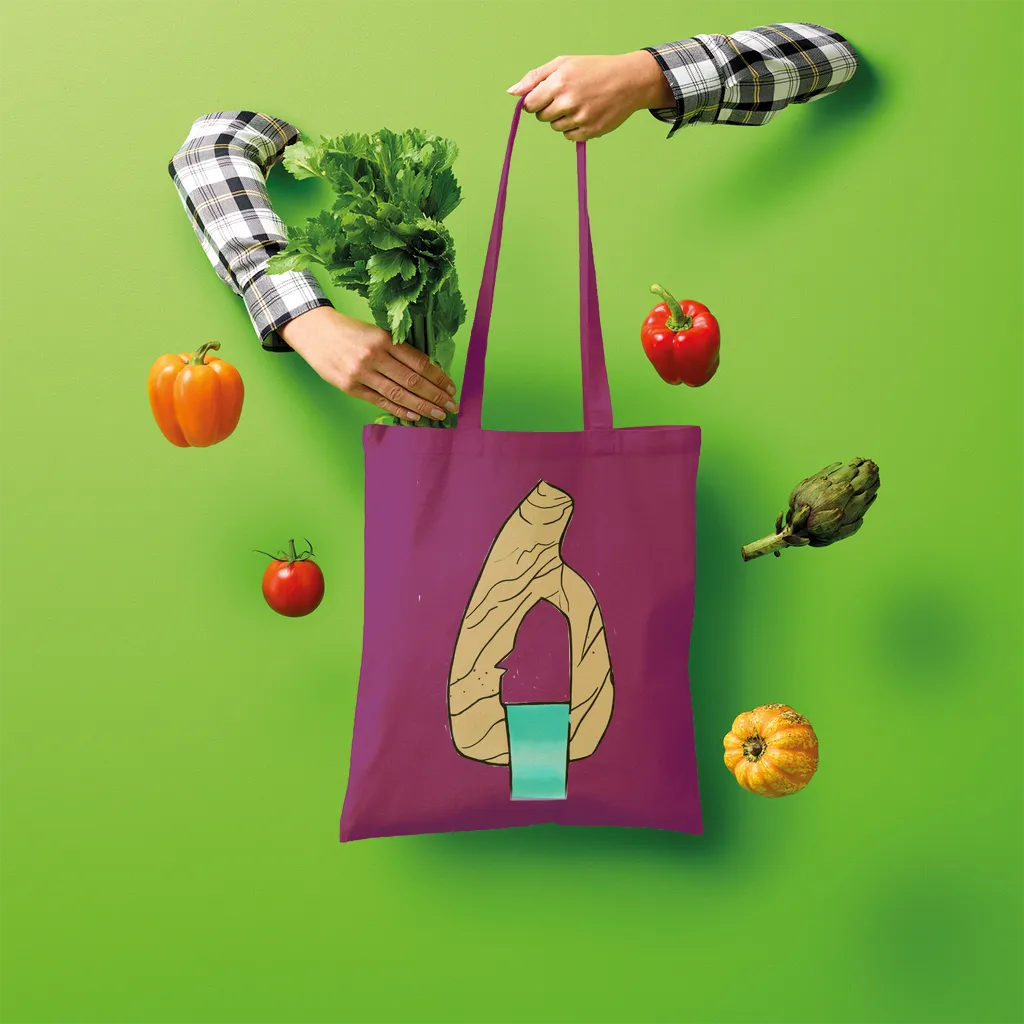 Yellow Rock with Water Shopper Tote Bag