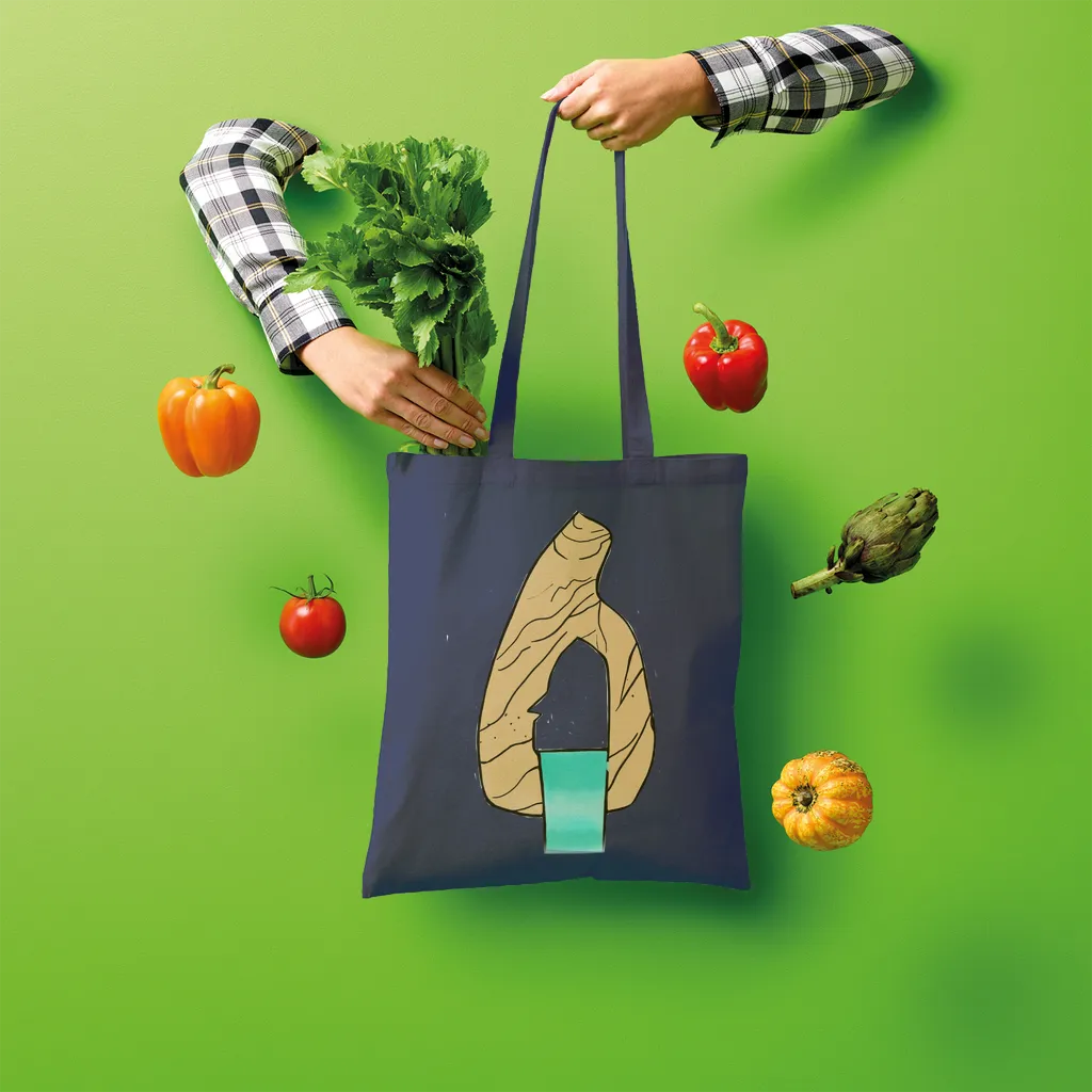 Yellow Rock with Water Shopper Tote Bag