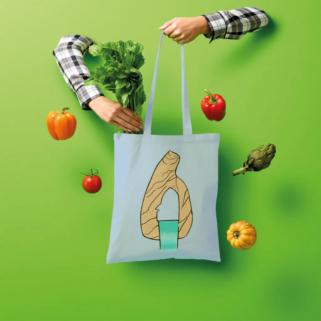Yellow Rock with Water Shopper Tote Bag