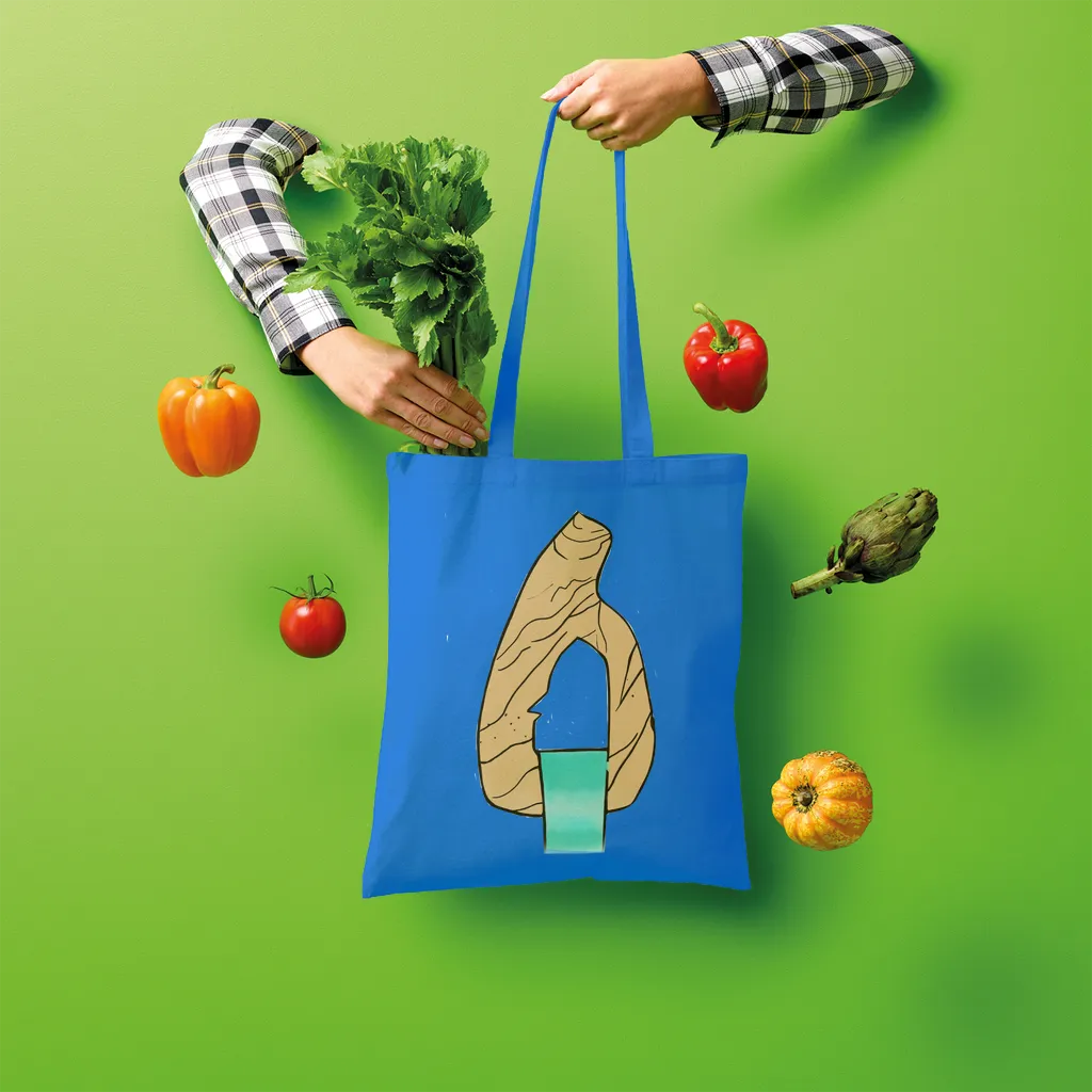 Yellow Rock with Water Shopper Tote Bag